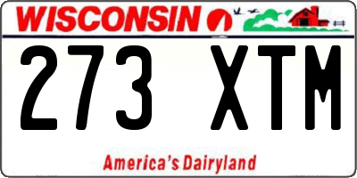 WI license plate 273XTM