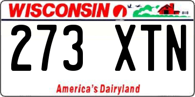 WI license plate 273XTN