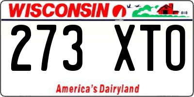 WI license plate 273XTO