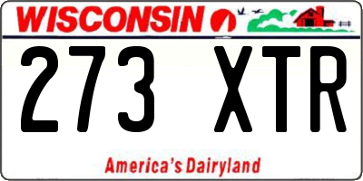 WI license plate 273XTR