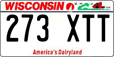 WI license plate 273XTT
