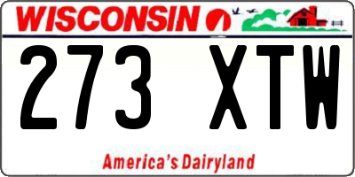 WI license plate 273XTW