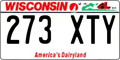 WI license plate 273XTY