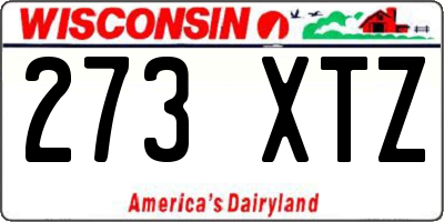 WI license plate 273XTZ