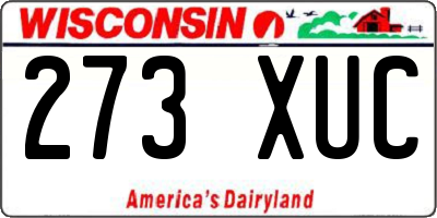 WI license plate 273XUC