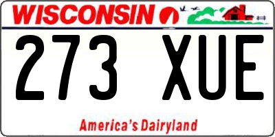 WI license plate 273XUE