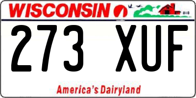 WI license plate 273XUF