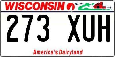 WI license plate 273XUH