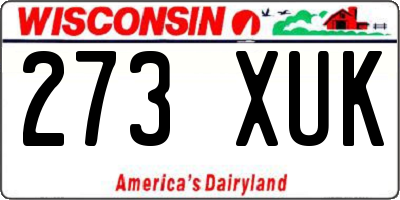 WI license plate 273XUK