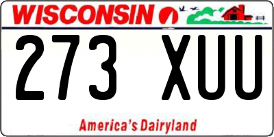 WI license plate 273XUU