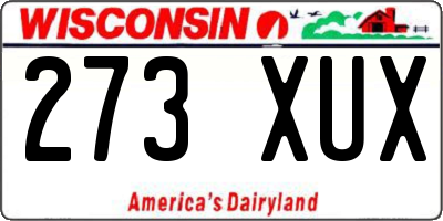 WI license plate 273XUX