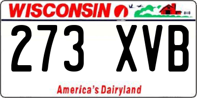WI license plate 273XVB
