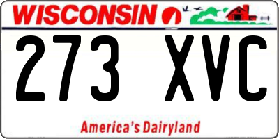 WI license plate 273XVC