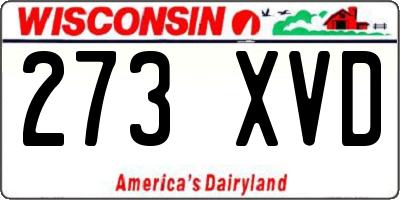 WI license plate 273XVD