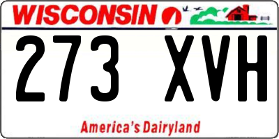 WI license plate 273XVH