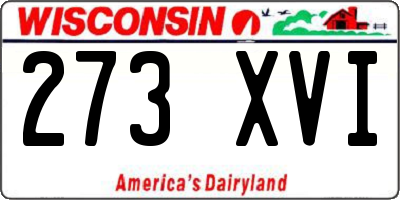 WI license plate 273XVI