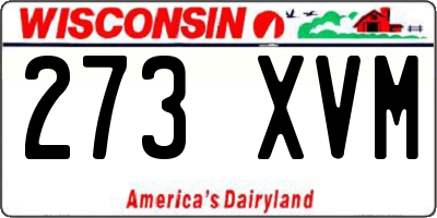 WI license plate 273XVM