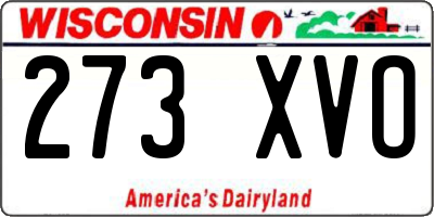WI license plate 273XVO