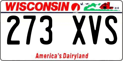 WI license plate 273XVS