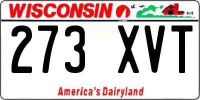 WI license plate 273XVT