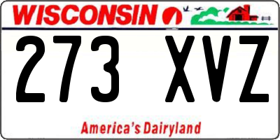 WI license plate 273XVZ