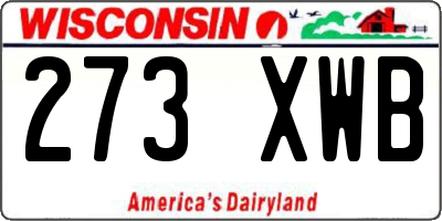 WI license plate 273XWB