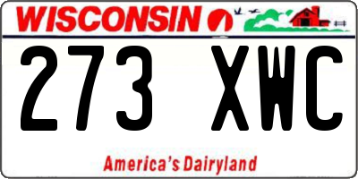 WI license plate 273XWC