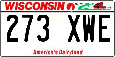 WI license plate 273XWE