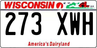WI license plate 273XWH