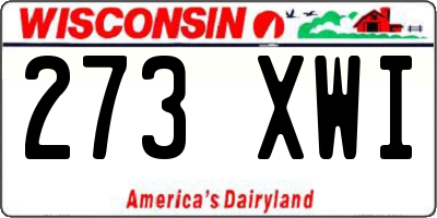 WI license plate 273XWI