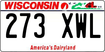 WI license plate 273XWL