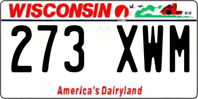 WI license plate 273XWM