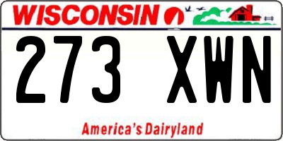 WI license plate 273XWN