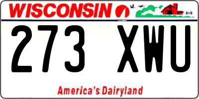WI license plate 273XWU