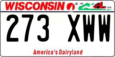 WI license plate 273XWW