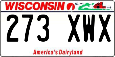 WI license plate 273XWX