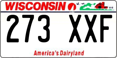 WI license plate 273XXF