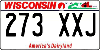 WI license plate 273XXJ