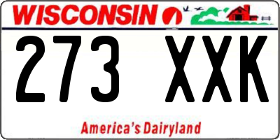 WI license plate 273XXK