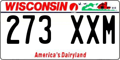 WI license plate 273XXM