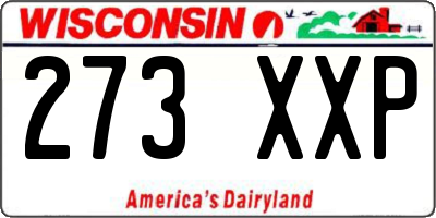 WI license plate 273XXP
