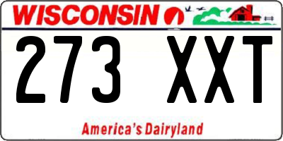 WI license plate 273XXT