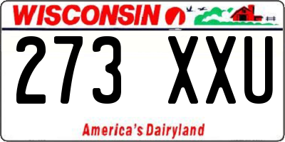 WI license plate 273XXU