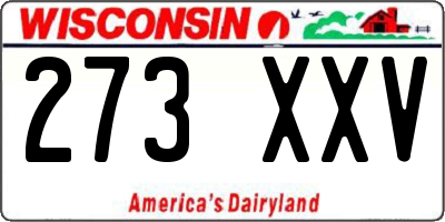 WI license plate 273XXV