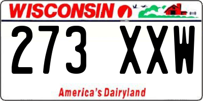 WI license plate 273XXW