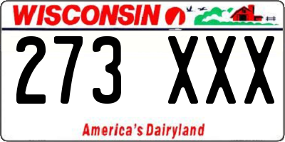WI license plate 273XXX
