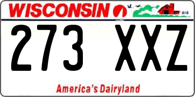 WI license plate 273XXZ
