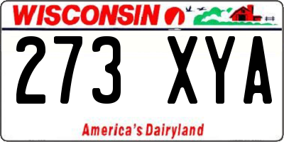 WI license plate 273XYA