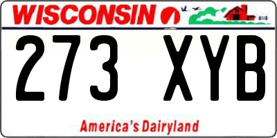 WI license plate 273XYB