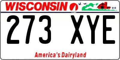 WI license plate 273XYE